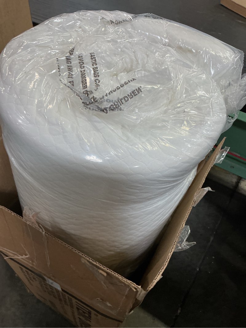 Condition photo showing Good Condition for fdw | 5 inch twin mattress | medium firm | gel memory foam mattress | white | bed in a box, certipur-us certified | pressure relief, cooling ventilated foam | washable removable cover white twin 5 in
