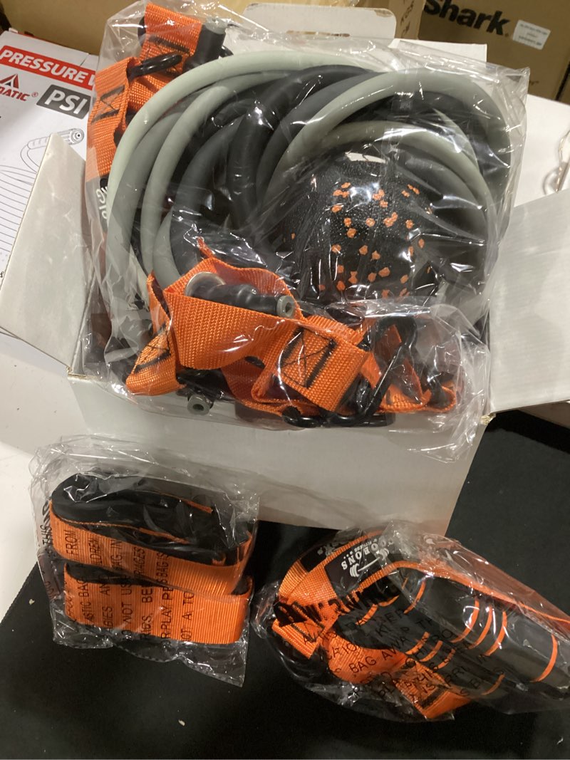 Condition photo showing New/Like New for heavy resistance bands for working out, 300lbs exercise bands with handles, workout bands for men, weight fitness bands set for muscle training, strength, slim, yoga, home gym equipment black, orange 300lbs