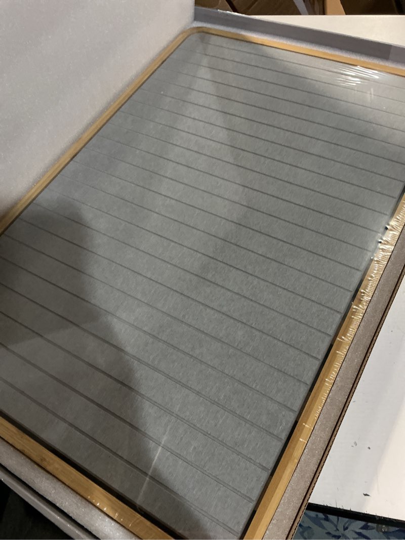 Condition photo showing Good Condition for stone bath mat with bamboo trim - quick-dry diatomaceous earth shower mat | super absorbent, non-slip, minimalist bathroom floor mat for spa style décor, bathroom, kitchen, entryway - stone grey