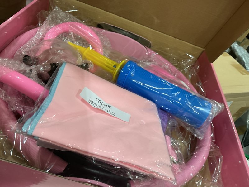 Condition photo showing Good Condition for pilates ring set with resistance bands– anti-slip magic circle pilates ring for home workouts, full-body toning, strength training for women 14pcs pink