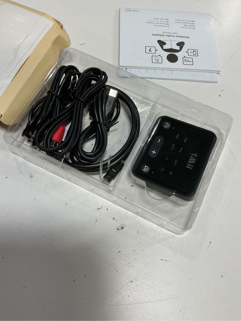 Condition photo showing Good Condition for 1mii bluetooth 5.3 transmitter for tv to 2 wireless headphones, long range 100ft bluetooth adapter for tv aptx adaptive & hd/volume control, optical/usb/aux/rca audio inputs