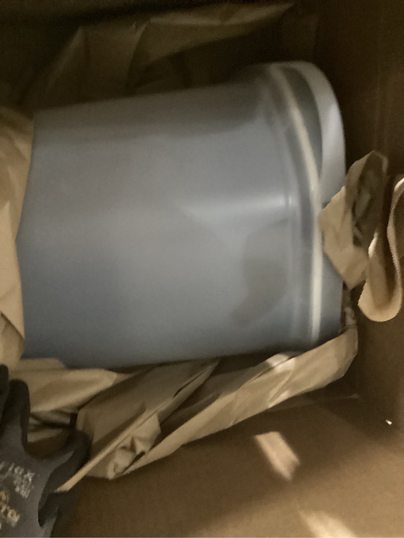 Condition photo showing Good Condition for iris usa pet food storage container 25 lbs, premium 60% improved airtight seal with air valve, 2 cup scoop, removable wheels, easy to open - made in the usa, black 25 lbs black