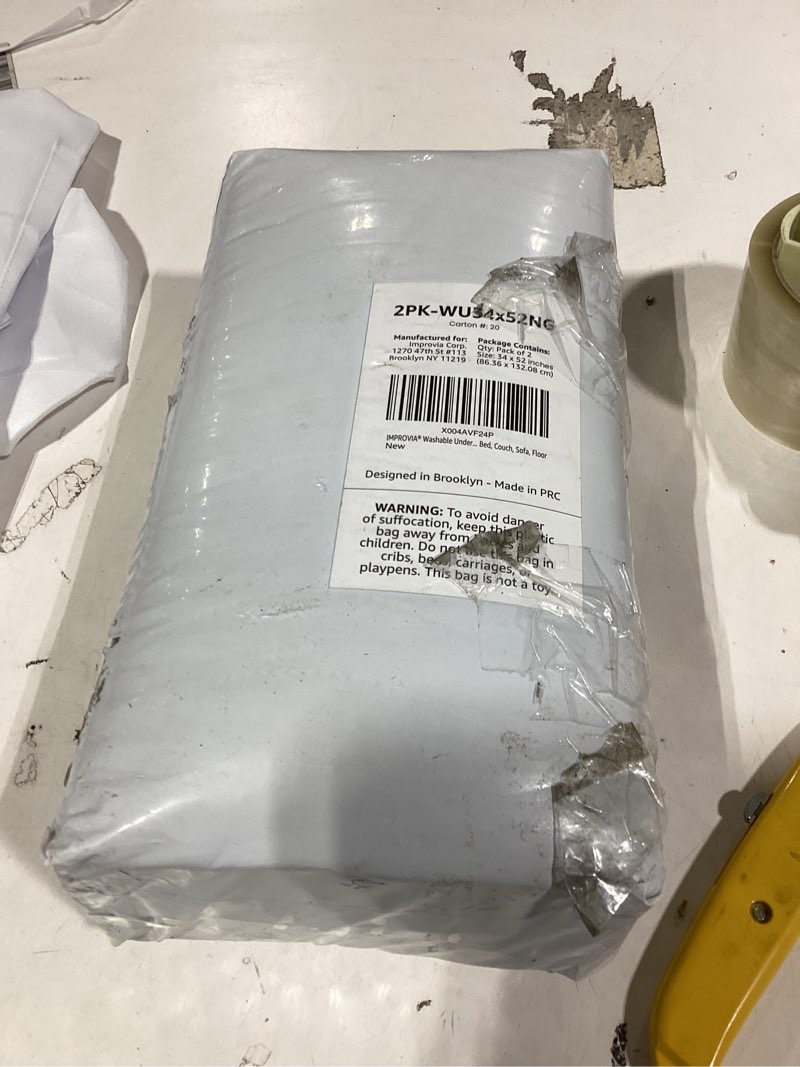 Condition photo showing New/Like New for improvia® washable underpads, heavy absorbency reusable incontinence pads for kids, adults, elderly, and pets, waterproof protection floor (navy & green, 34"x52" (pack of 2)) navy 34"x52" (pack of 2)