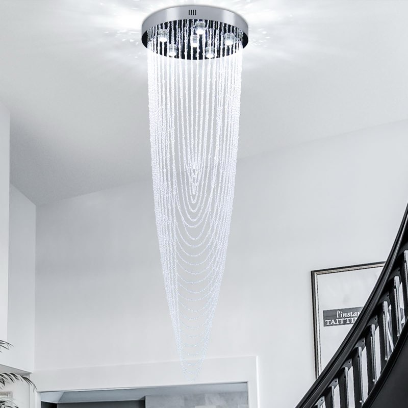 Finktonglan Crystal Pendant Lights for Staircase (similar to stock photo) 
