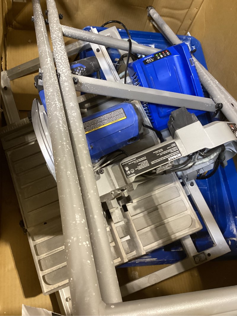 Condition photo showing As Is for Kobalt 15.0 -Amp 10-in -Blade Sliding Table Tile Saw with Stand