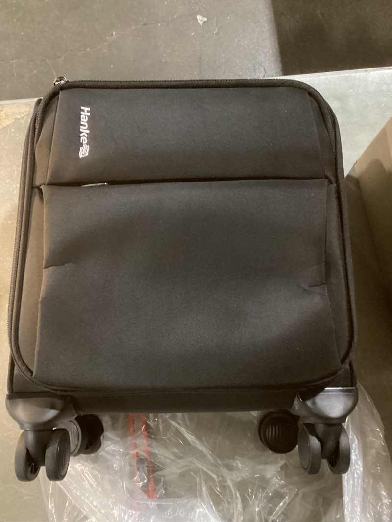 hanke underseat carry on luggage with wheels, spinner small suitcase, 16-inch rolling under seat lug