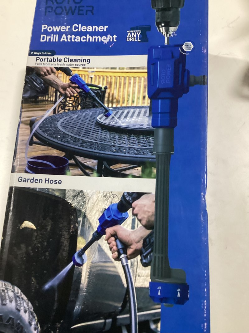 Power cleaner drill attachment