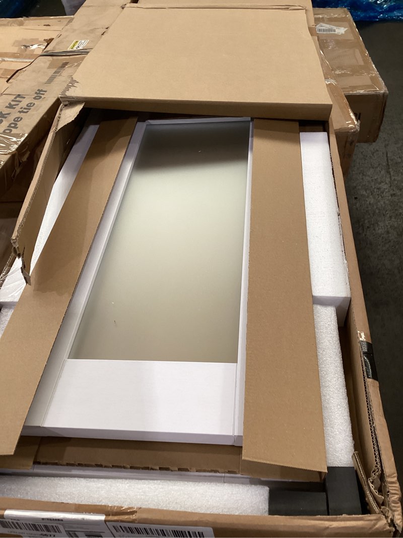 EaseLife Preassembled Bi-Fold Doors, for 30"x 80" Opening,Tempered Frosted Glass Closet Folding Barn