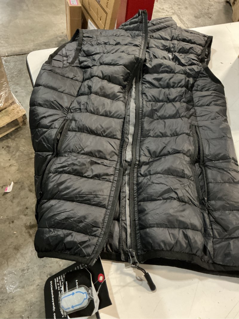 Condition photo showing New/Like New for (size xs)amazon essentials women's lightweight water-resistant packable puffer vest 1 black x-small