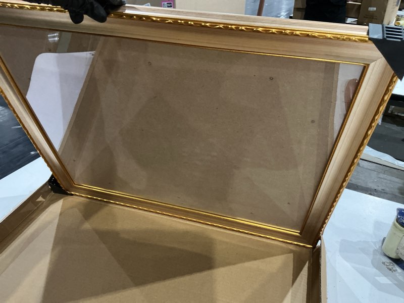 Condition photo showing Good Condition for 16x20 frame champagne gold, elegant ornate 20x16 picture frame with floral trim, for 16 x 20inch gallery photo pic with hd plexiglass, 1.6in widen 0.8in thick, horizontal vertical wall display champagne gold 16x20in