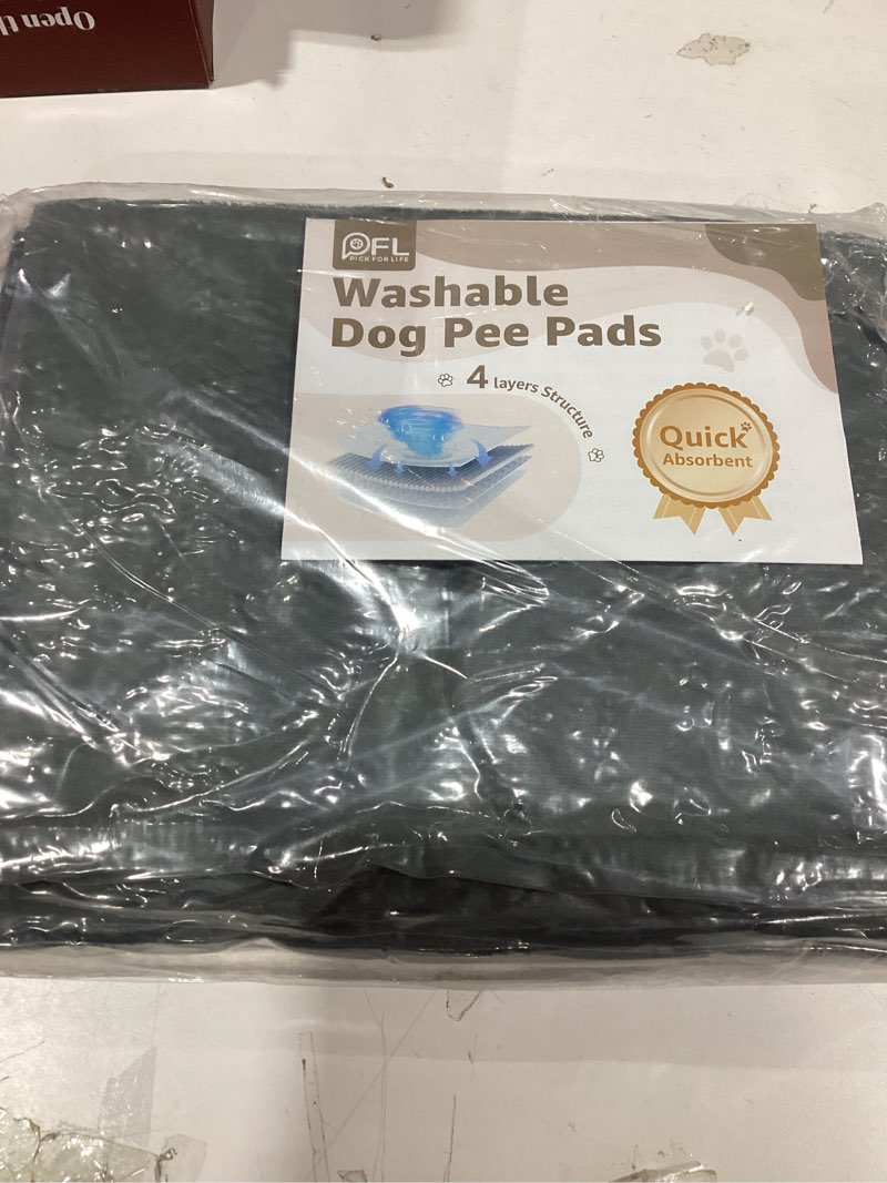 Condition photo showing New/Like New for Washable Dog Pee Pads 36x48 2Pack Reusable Whelping Pads, Absorb Dog Mats Non-Slip Puppy Training Pads for Whelping, Potty, Training, Playpen, Crate 36"x48"-2PACK