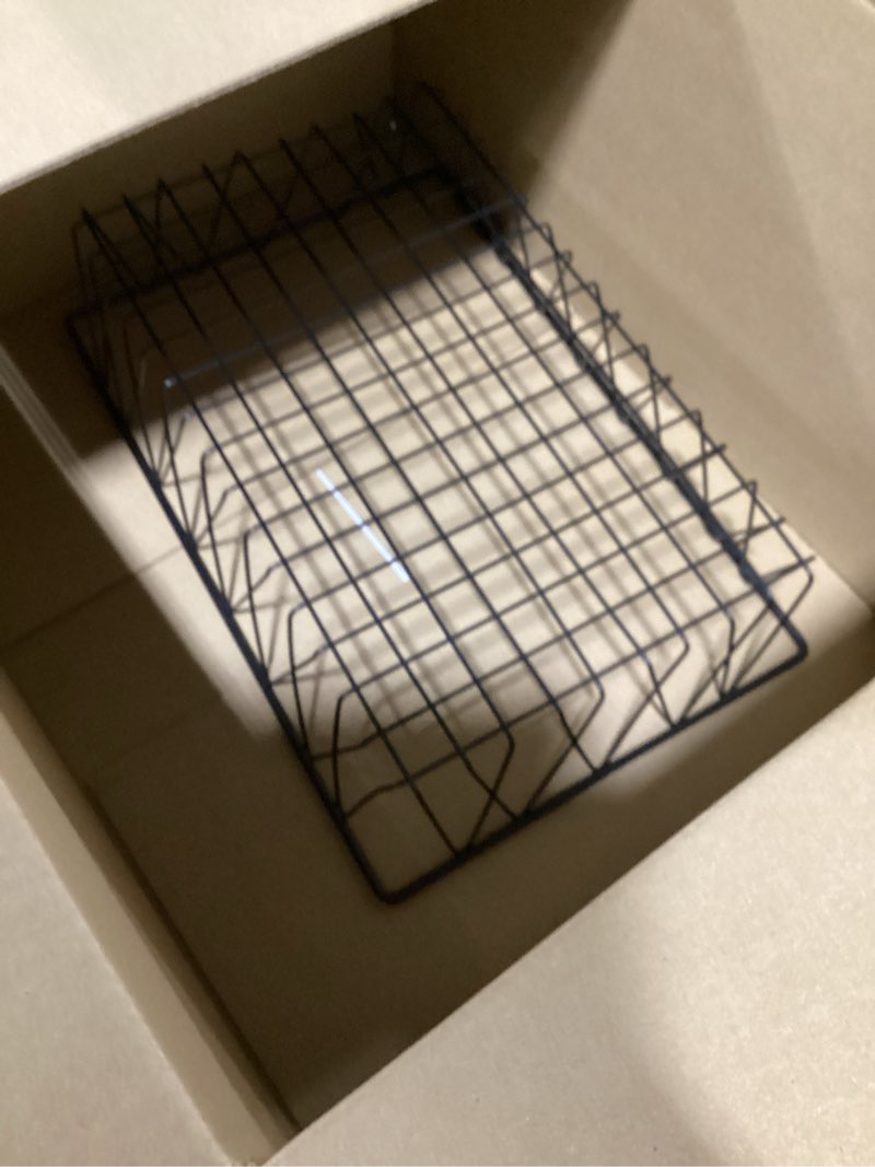 Condition photo showing New/Like New for MOUKABAL Dish Drying Rack, Dish Rack, Stainless Steel Dish Racks for Kitchen Counter, Dish Drainer with Removable Utensil Holder, Drainboard (Black) Black - 1-tier - Stainless Steel