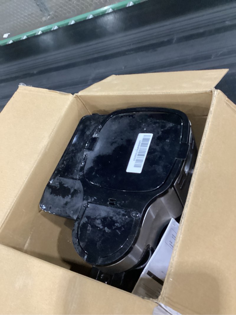 Condition photo showing As Is for missing parts hamilton beach 2-way programmable coffee maker, 12 cup glass carafe and single serve coffee maker, black with stainless steel accents, 49980rg 12 cup black