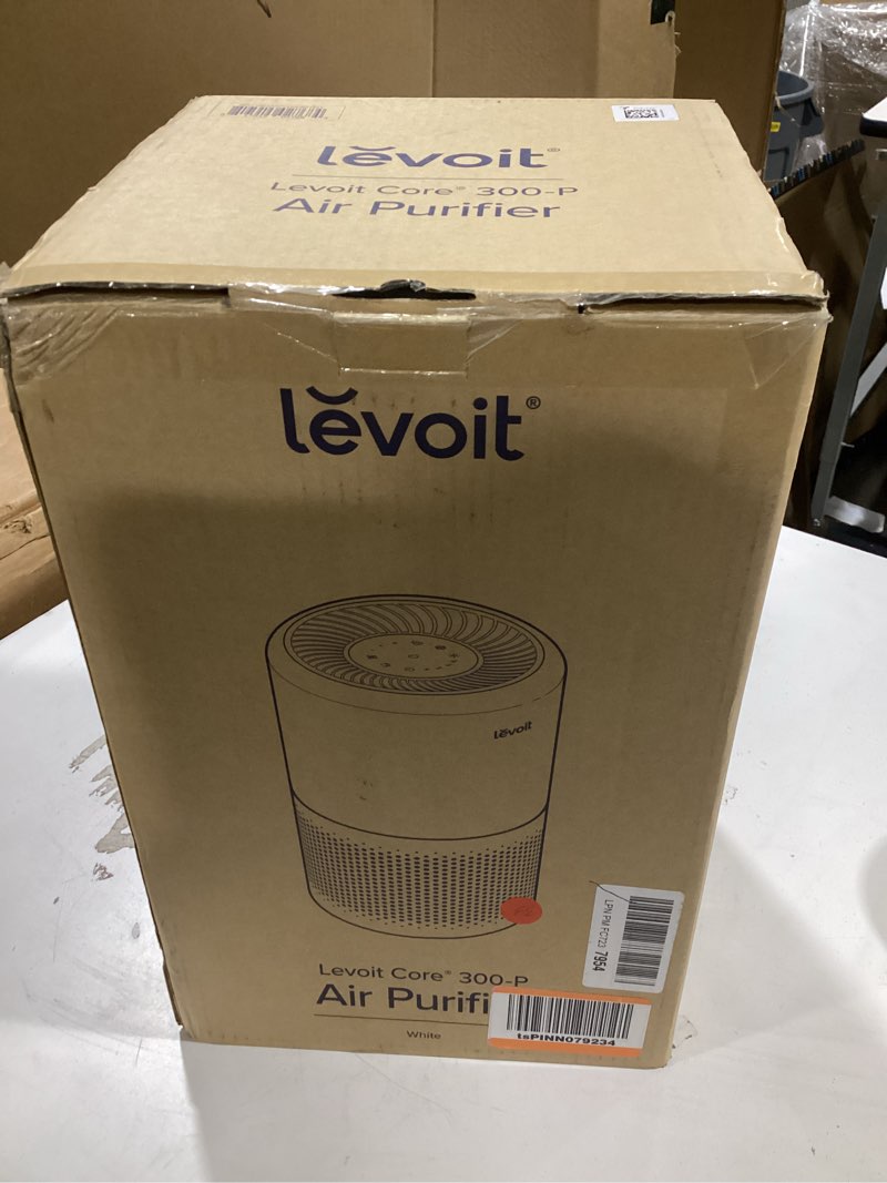 Condition photo showing As Is for LEVOIT Air Purifier for Home Allergies Pet Hair in Bedroom, Covers Up to 1073 ft² by 56W High Torque Motor, AHAM VERIFIDE, 3-in-1 Filter with HEPA Sleep Mode, Remove Dust Smoke Odor, Core300-P, White