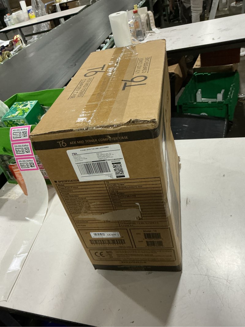 Condition photo showing New/Like New for zalman t6 atx mid tower computer pc case, pre-installed 120mm fan, 5.25 odd, usb 3.0, patterned mesh design, matx itx for gaming workstation, black