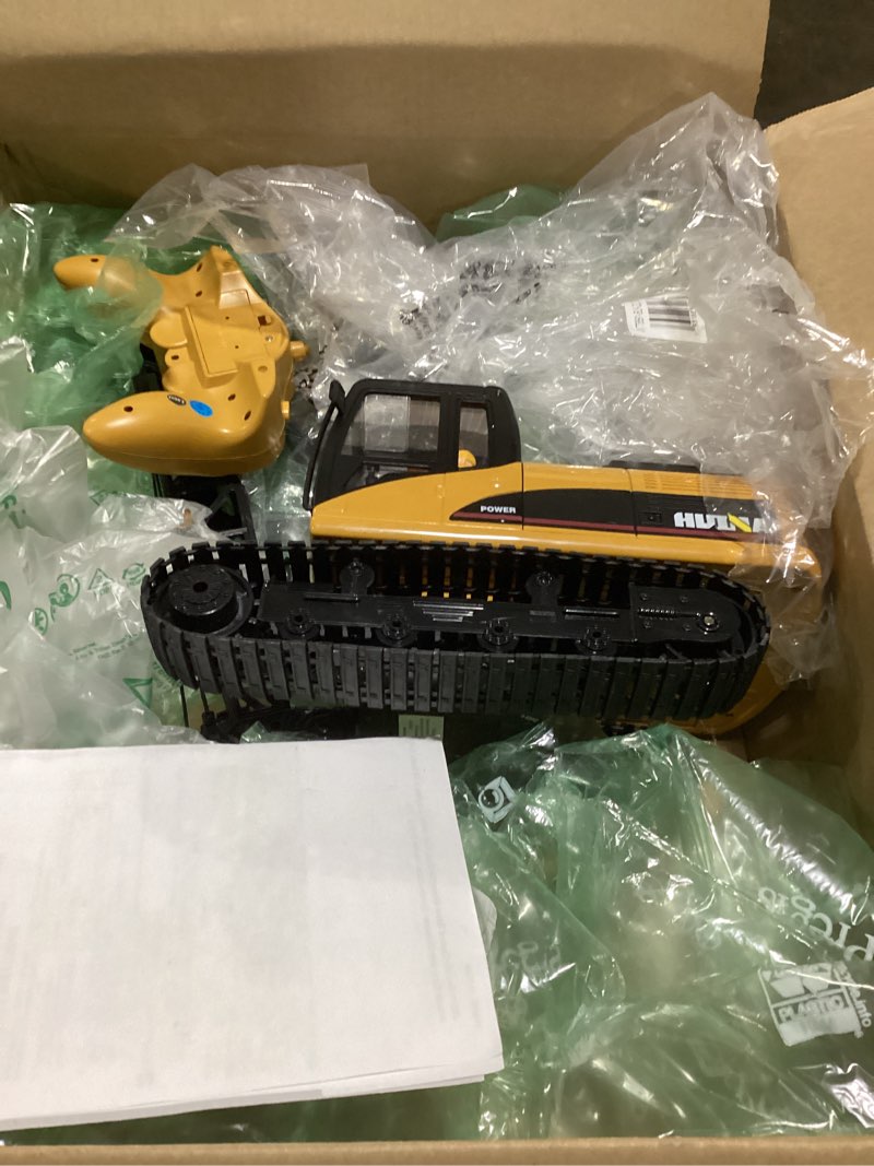 Condition photo showing Good Condition for Remote Control Tower Crane Die Cast Truck Hoist Dragline 1:14 Scale 2.4GHz Remote Control Engineering Lift Model Truck Crawler Loader Excavator Bulldozer Construction Toy for Boys & Girls