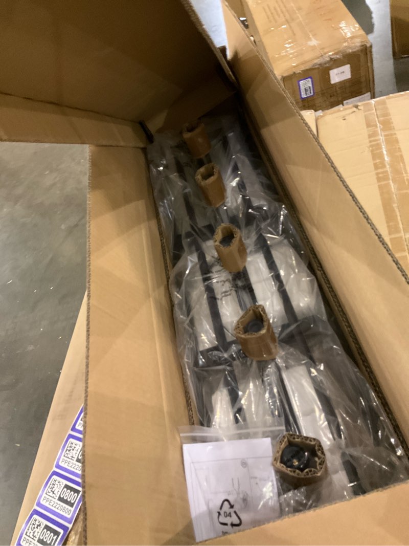 SIONLANG Black Rectangle Kitchen Island Lights, Modern Linear Chandeliers, Adjustable Height Chandel