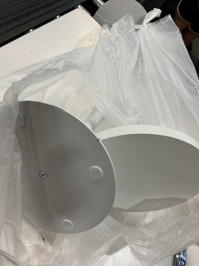 Condition photo showing Good Condition for tutotak tall round side table, small end table, set of 2, beside table, drink table, pedestal side table, livingroom, white tb01bw0652 2 pack ordinary white