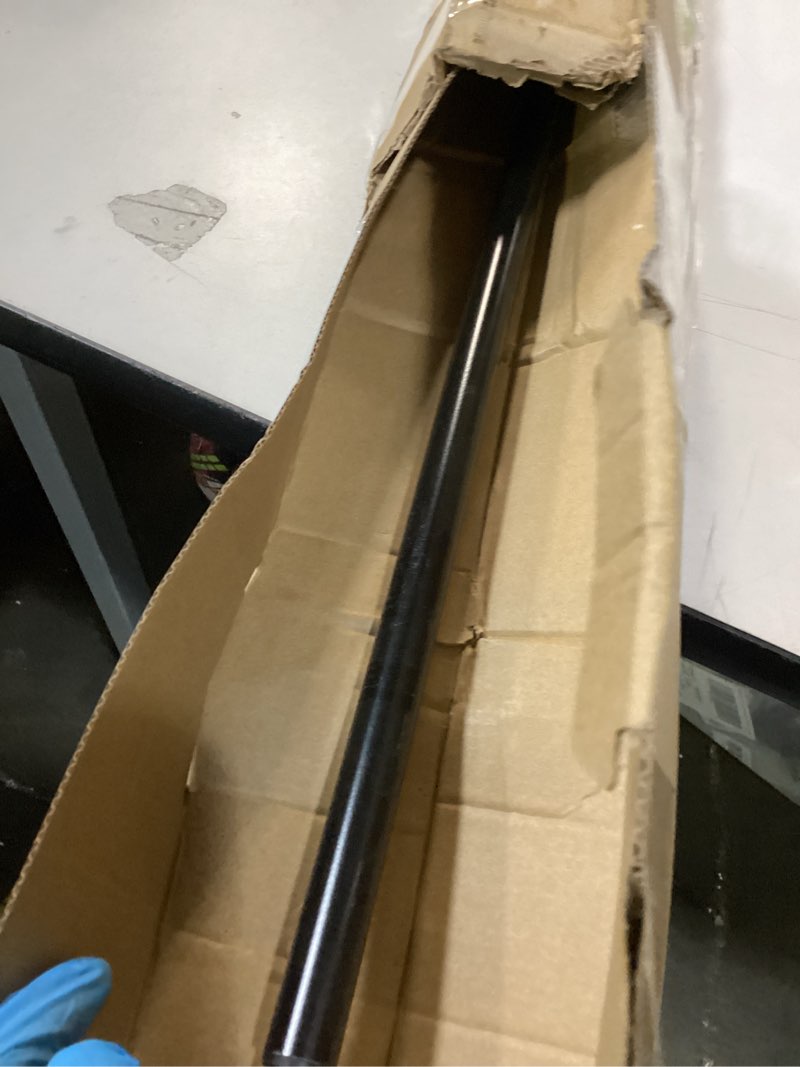 Condition photo showing As Is for KAMANINA 3/4 Inch Curtain Rod Single Drapery Rod 48 to 86 Inches (4-7.2 Feet), Black Curtain Rods fo