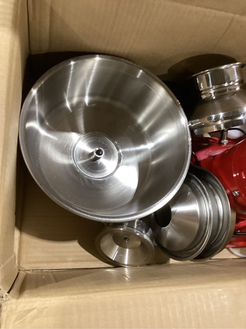 Condition photo showing As Is for vevor electric milk cream separator, 60l/h output 10500rpm milk cream centrifugal separator, 304 stainless steel goat cow milk skimmer separating machine with 4.5l bowl capacity (40w, 100-240v) square base