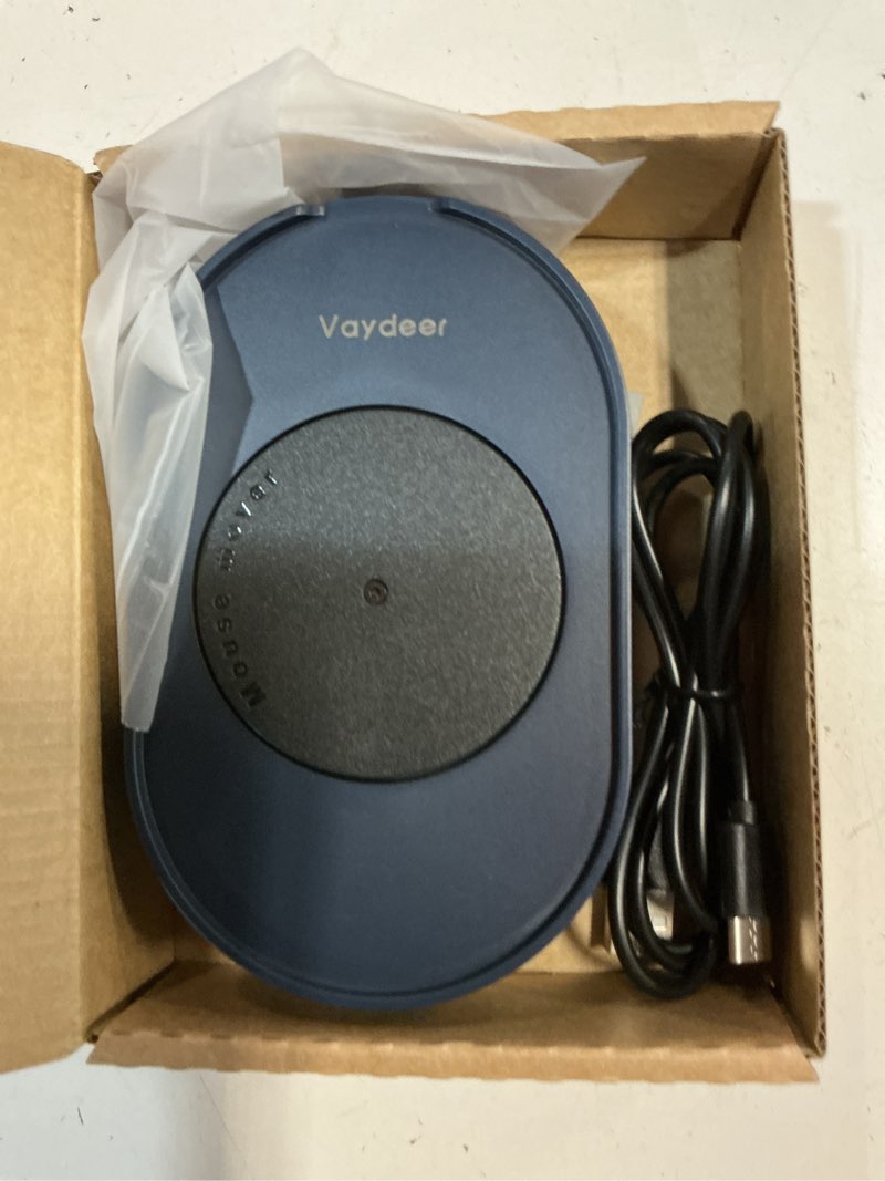 Condition photo showing As Is for vaydeer undetectable mouse mover, m4 mouse jiggler device with on/off switch, driver-free shaker wiggler mouse movement simulation for computer awakening, gift ideal for men/women navy blue button control