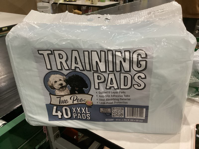 two poos xxxl training pads 40 count