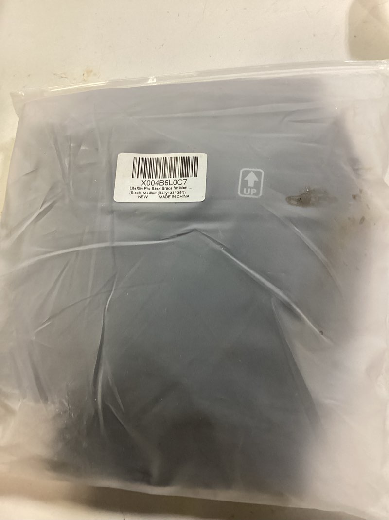 Condition photo showing New/Like New for Pro Back Brace for Men Women Lower Back Pain Relief with Rigid Bionic Support & Massager Pad, Air Mesh Lumbar Belt for Sciatica, Hernia Disc, Scoliosis, Adjustable Brace for Spinal (Black, Medium(Belly: 33"-39")) Medium(Belly: 33"-39") Black