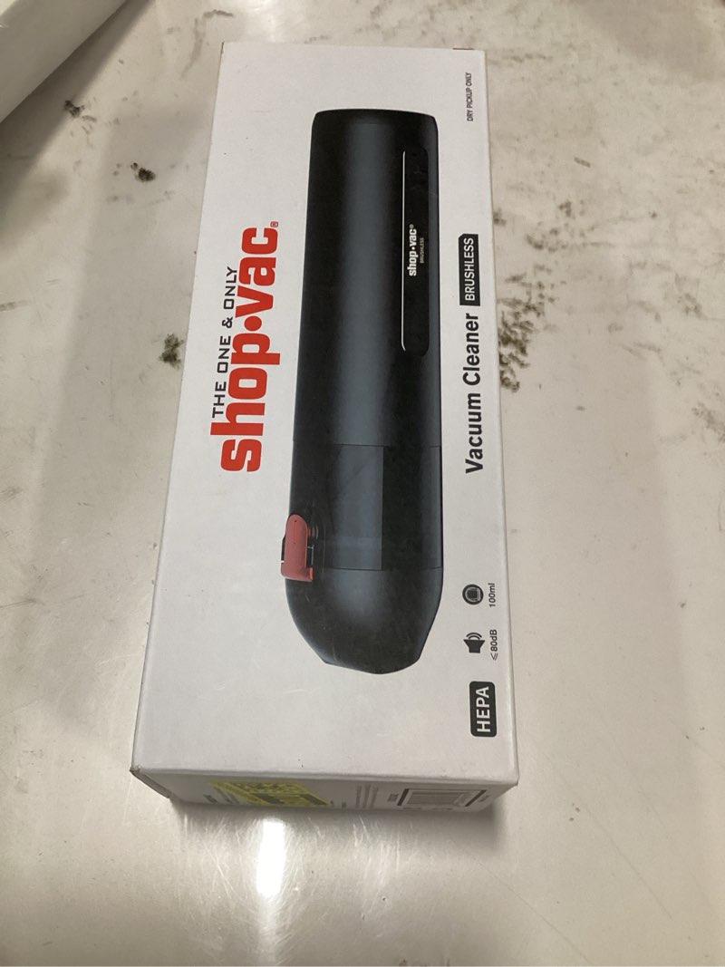 Shop-Vac Handheld Vacuum Cordless, 13000Pa Suction Power, 100W Brushless Motor, Mini Vacuum Cleaner 