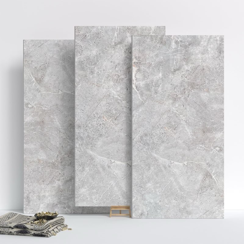10-Pack Peel and Stick Gray Marble Wall Panels (11.8\" x 23.6\") – 19.4 Sq. Ft. Waterproof PVC Tiles 