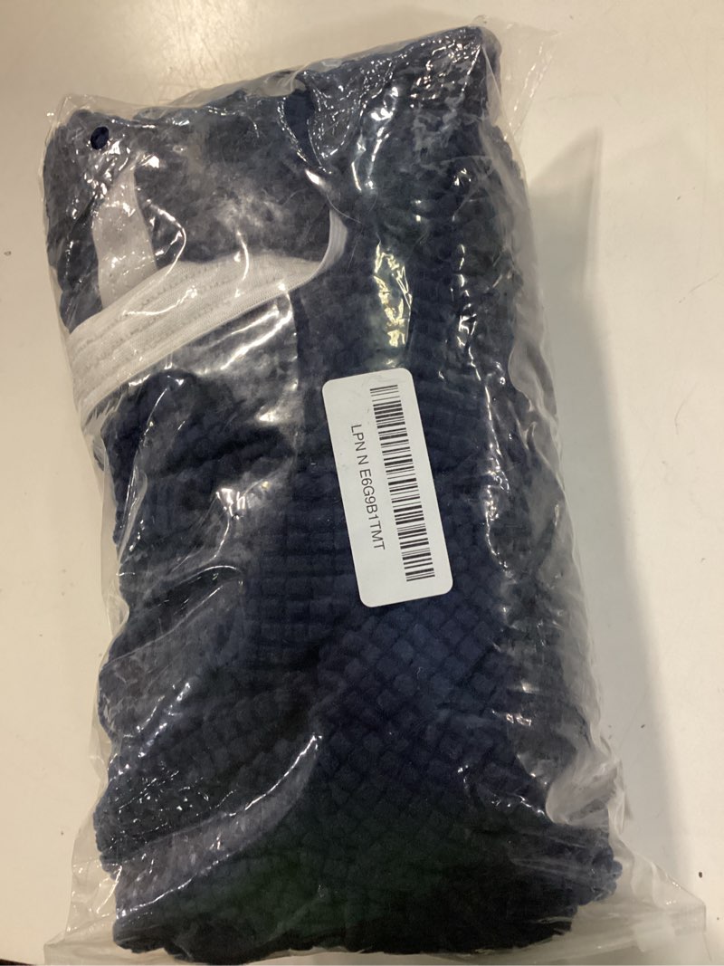 Condition photo showing New/Like New for h.versailtex ottoman cover slipcover rectangle fit length 33"-38" footrest sofa slipcovers stool cover footstool protector covers feature stretch thick soft jacquard fabric removable washable - navy x-large navy