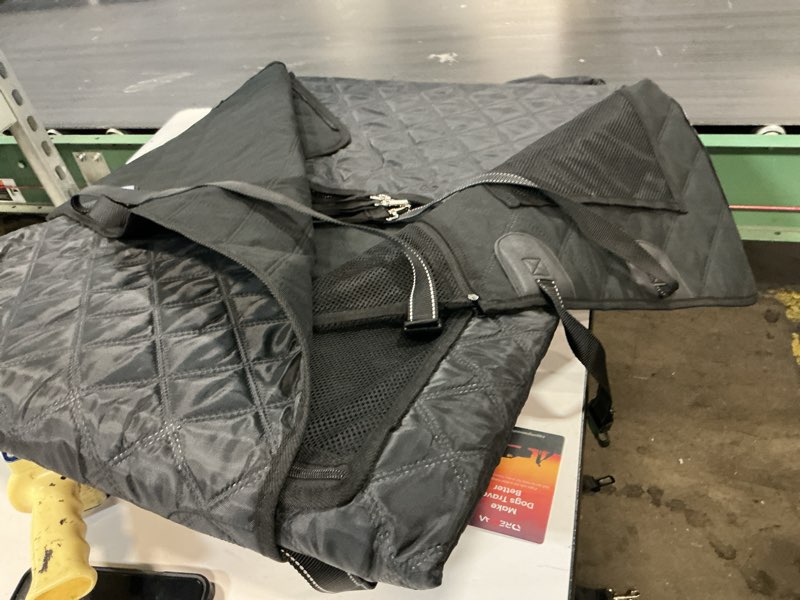 Condition photo showing As Is for dog car seat cover, 600d heavy dute durable car seat cover for dogs pets, 100% waterproof scratch proof nonslip dog hammock for cars, seat covers protector with seatbelt for pet sedan suv trucks
