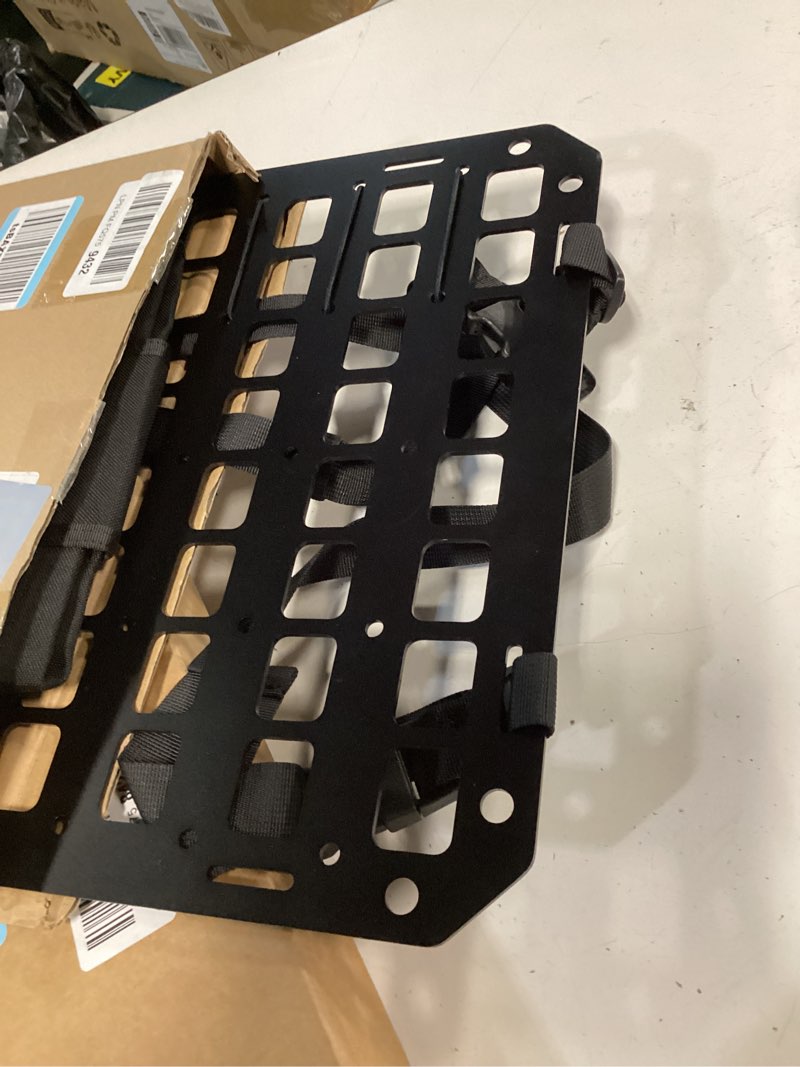 Condition photo showing Good Condition for TACNEX Rigid MOLLE Panel for Vehicle Seat Back Organizer Aluminum Alloy Plate for Auto Modular Storage Patrol Car Tactical Gear EDC Pouch Holder Holster Bag Rack Mount Platform Aluminium Alloy Seat Back Panel