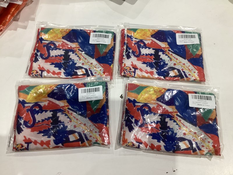 Condition photo showing New/Like New for Luxurious Silk Feeling Scarf, Elegant Satin Square Head Scarf for Women, Versatile Hair Wrap Accessory R24002 Plant