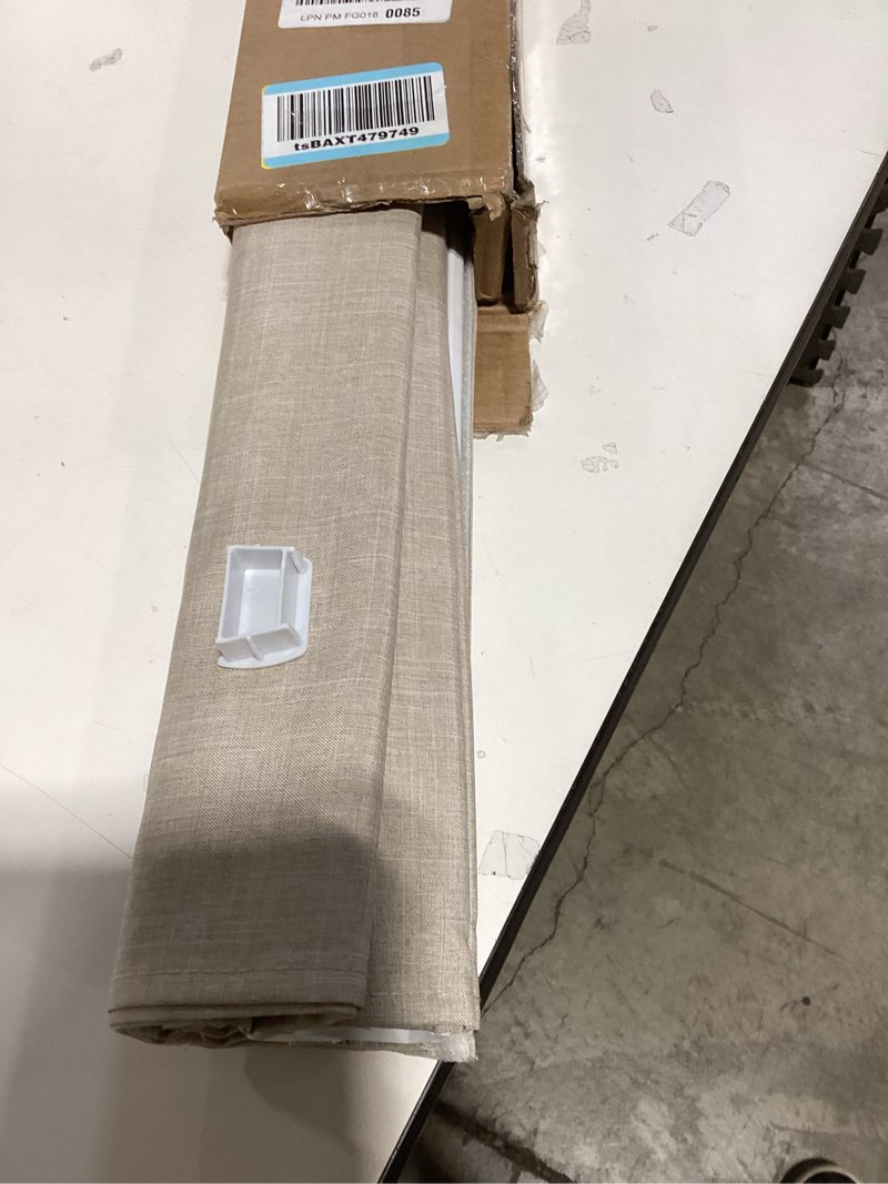 Condition photo showing Good Condition for chicology roman shades for windows , window treatments , roman shades , roman window shades , room darkening shades , window shades , 34" w x 72" h , belgian flax (privacy & light filtering)