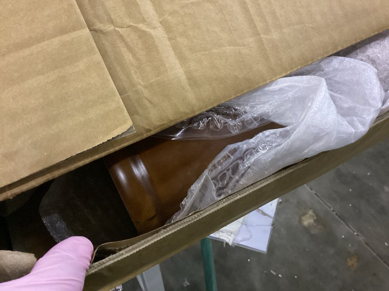 Condition photo showing As Is for 73 in Wood Coat Rack, Coat Rack Freestanding with Stable Round Base, Adjustable Height Tree Coat Racks Stand for Home Bedroom Office Hallway Entryway (Antique color)