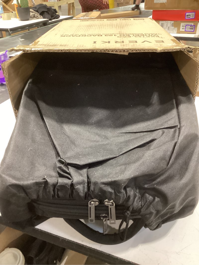 Condition photo showing Good Condition for everki 123 wheeled 32l laptop backpack - rolling backpack for men & women - carry-on travel roller backpack for laptops - fits 15.6 to 16 inches with replaceable wheels for business & work - black wheeled 123 laptop backpack - 32l