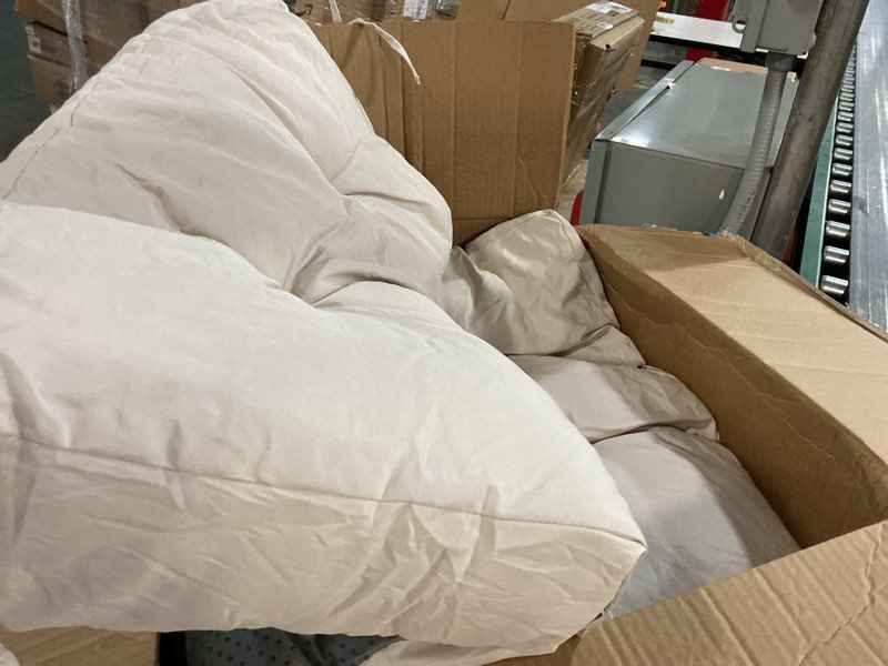 Condition photo showing As Is for mtmr chaise lounge cushion outdoor, non-slip chair cushion for patio furniture, waterproof outdoor replacement seat pad for pool lawn wicker couch bench loveseat, long thick lounge cushion, beige