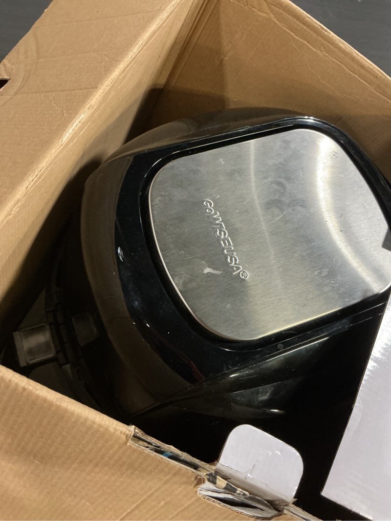 Condition photo showing As Is for GoWISE USA GWAC22003 5.8-Quart Air Fryer with Accessories, 6 Pcs, and 8 Cooking Presets + 100 Recipes (Black), Qt