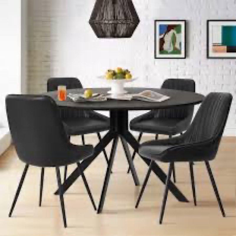 chairs Sets for 4 (Black) (Similar Style)