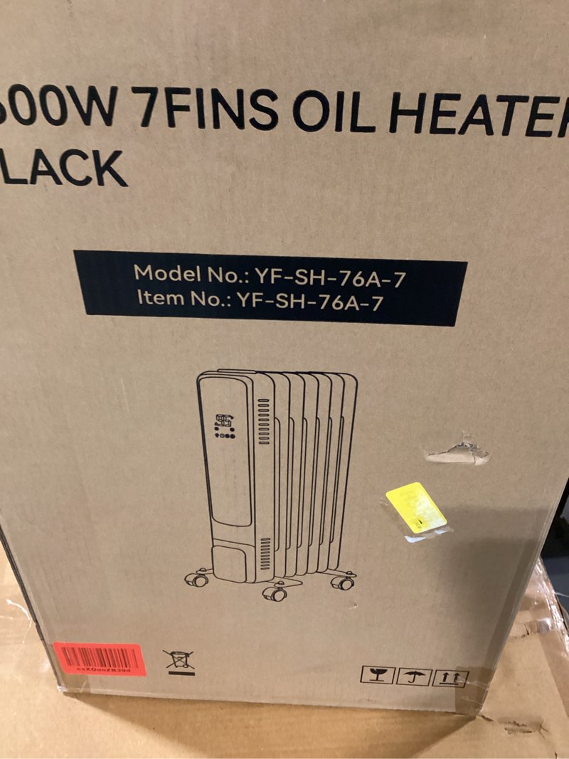 Condition photo showing Good Condition for oil filled radiator heater, ccgiru 1500w radiant heater with remote control, 7fins, with remote, 3 modes, digital thermostat, 24h timer,child lock, space heaters for indoor use large room bedroom