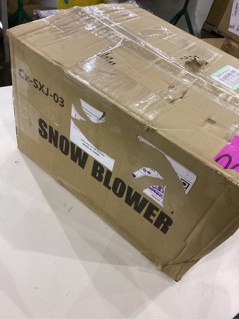Condition photo showing Good Condition for Cordless Snow Blower Battery Powered with 2 * 4.0 Ah 21v Batteries and Charger,12'' Electric Snow Shovel Machine for Snow Removal Clearance Step,Driveway,Patios,Walkways