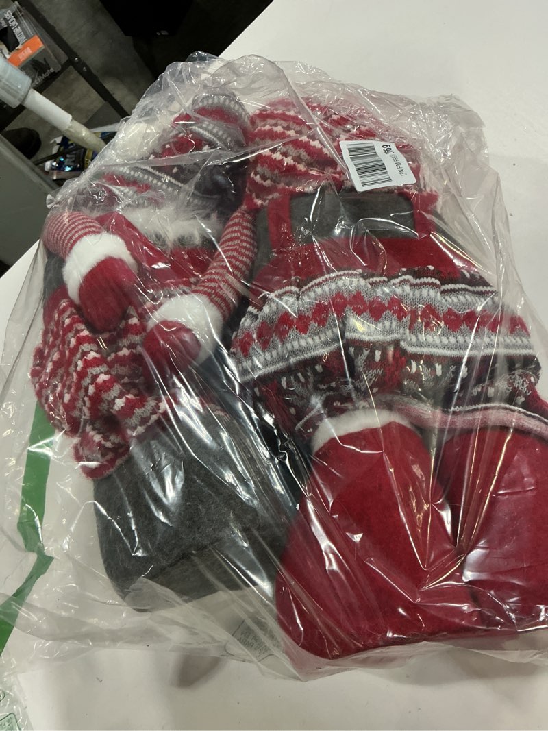 Condition photo showing Good Condition for JOYIN 40" Christmas Gnome Standing Couple Decoration Knitting Style with Long Retractable Legs, Tomte Nordic Gnomes Christmas Indoor Decor, Xmas Decor,Home Decorations