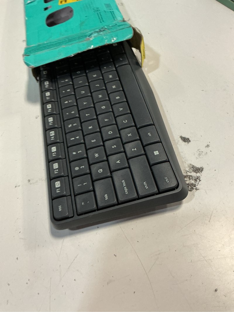 Condition photo showing Good Condition for logitech mk235 wireless keyboard and mouse combo for windows, 2.4 ghz wireless unifying usb receiver, 15 fn keys, long battery life, compatible with pc, laptop
