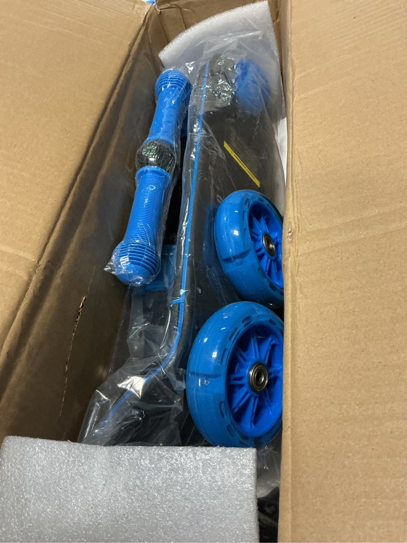 Condition photo showing Good Condition for gotrax ks3 pro folding kick scooter for kids, one key removable seat & 3 extra wide pu light-up wheels and anti-slip deck, adjustable height handlebar and lean-to-steer scooter for children aged 2-8 blue