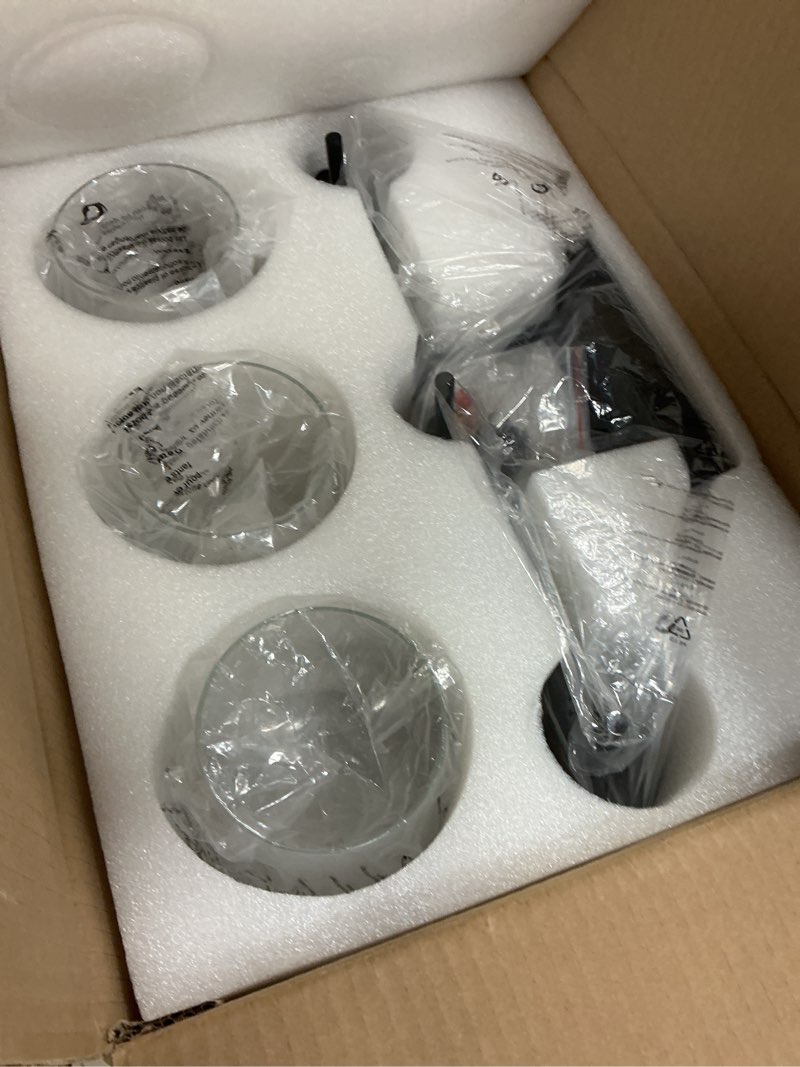 Condition photo showing Good Condition for VONLUCE Bathroom Vanity Light, 3 Light Bathroom Light Fixture Over Mirror, Bathroom Wall Lamp with Clear Glass, Modern Black Vanity Lighting fixtures for Bathroom, Bedroom, Hallway Black 3-Light