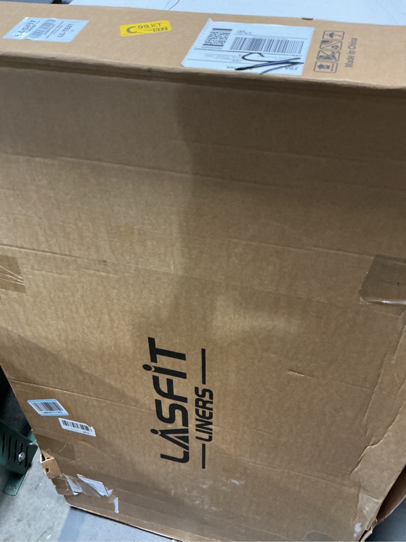 Condition photo showing Good Condition for lasfit floor mats for tesla model x 6 seater & model x plaid 2026 2025 2024 2023 2022 2021, all weather tpe custom fit floor liners 1st & 2nd & 3rd front & rear row car mats, black floor mats for 2021-2026 model x model x 6 seater 2021-2026 floor mats