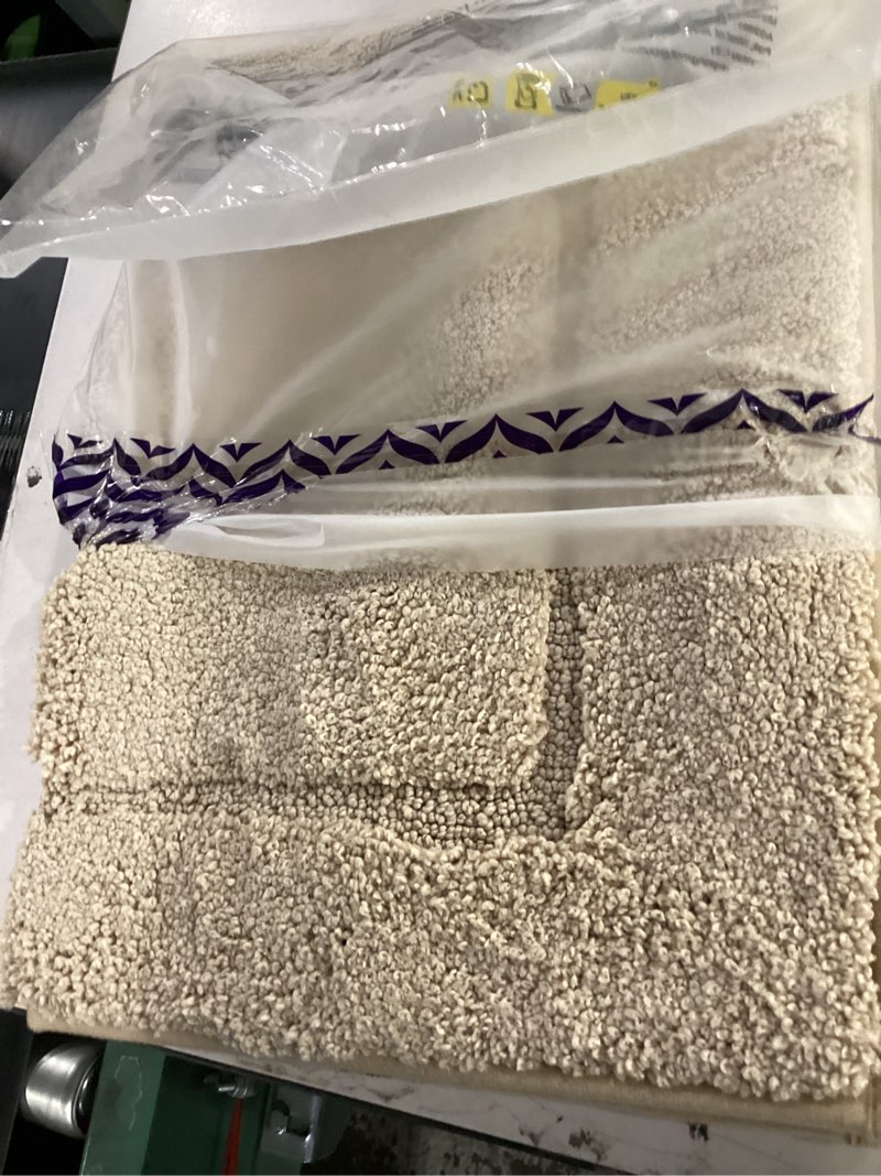 Condition photo showing Good Condition for dexi bathroom rugs 24x16, washable non slip bath mat for shower floor, absorbent quick dry bathmat with rubber backing, ultra soft plush carpet for tub, beige 1'4" x 2' (rectangular) beige