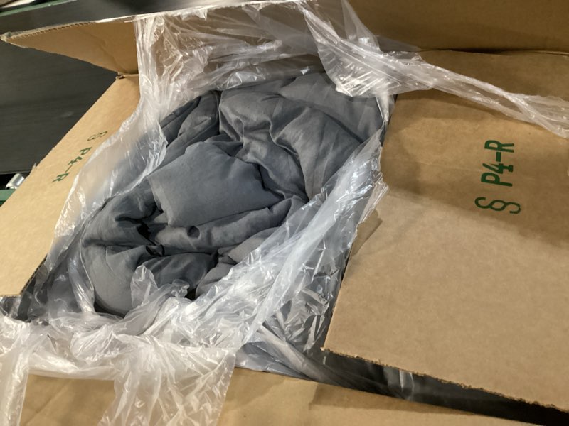 Condition photo showing As Is for bedsure full comforter set, dark grey soft prewashed bedding for all seasons, 3 pieces gentlesoft™ bed set, 1 lightweight comforter (82"x86") and 2 pillowcases (20"x26") full(82"x86") 04 - dark grey