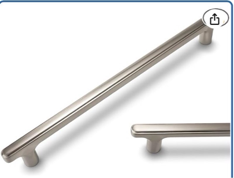 6 Pack Brushed Satin Nickel Cabinet Pulls 10 Inch Hole Centers Kitchen Cabinet Handles Zinc Alloy Silver Drawer Pulls Solid Cabinet Hardware 10'' Hole Center(254mm) 6 Pack Brushed Satin Nickel