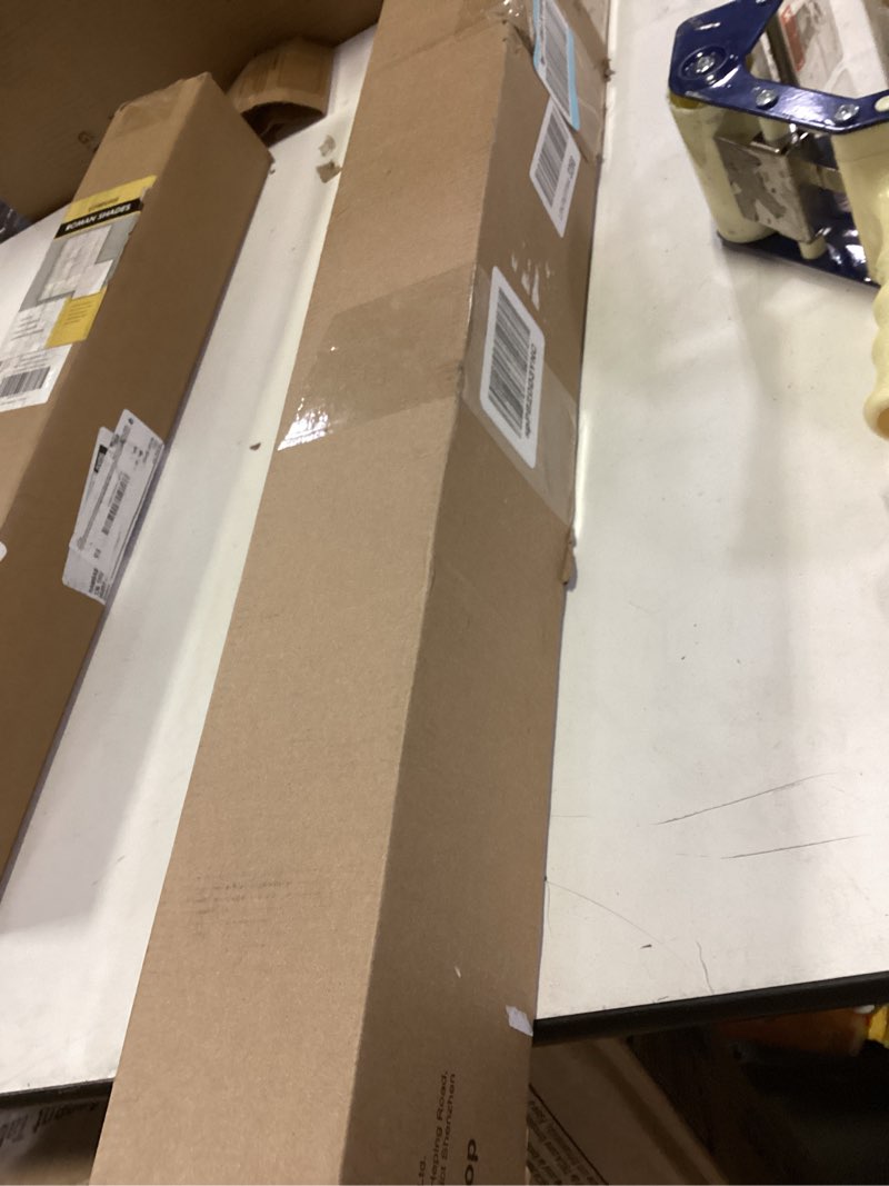 Condition photo showing As Is for 1 Inch Gold Double Curtain Rods 36 to 72 Inches (3 to 6 ft), USFOOK Drapery Rods for Windows, Telescoping Dual Curtain Rod with Luxury Translucent Finials 36-72" Luxury Gold